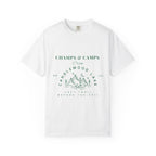 "Champs & Camps" -Camp Themed Bachelorette or Wedding Tee,  Bride Shirt, Bachelorette Party Gift, Summer Vacation Wear, [...]