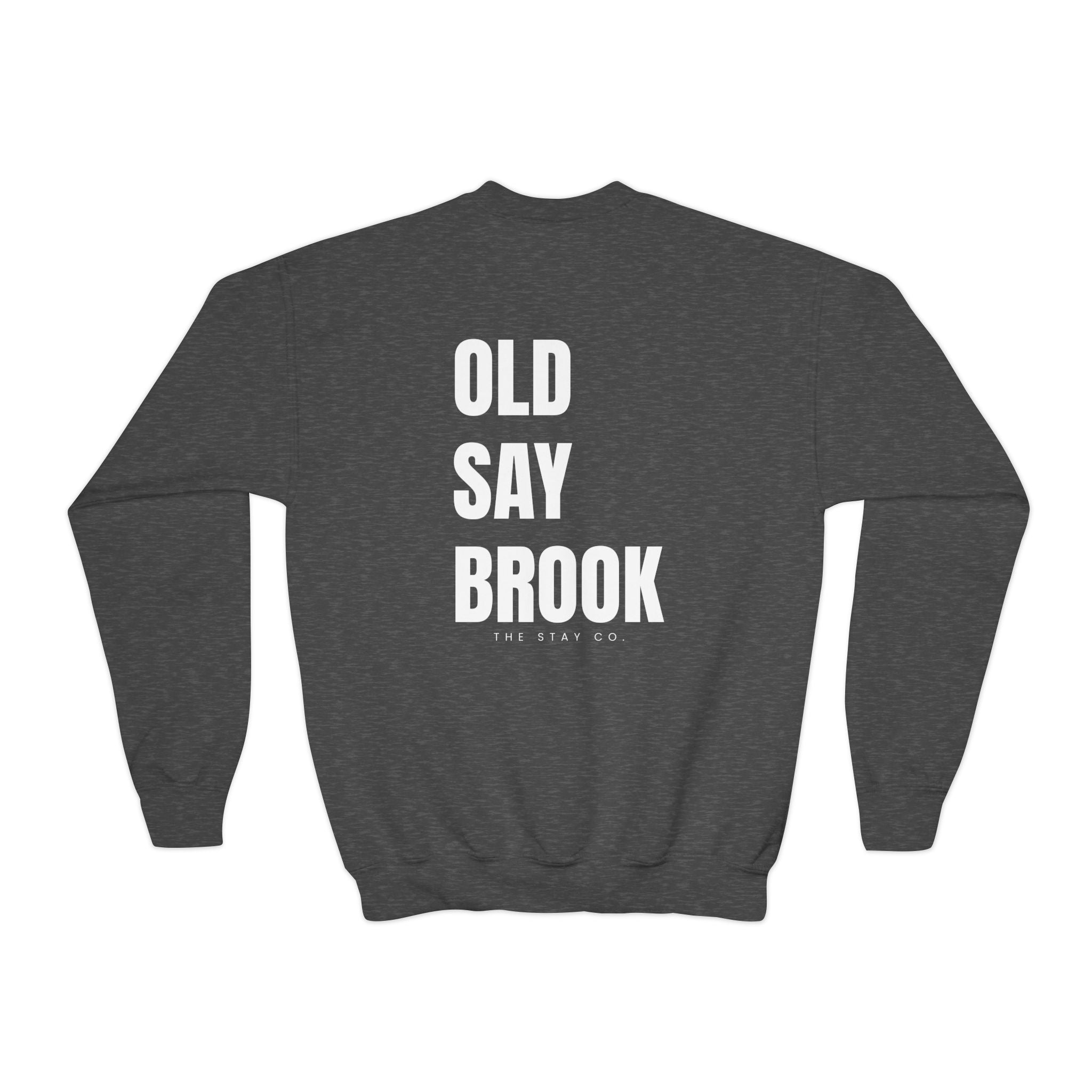 Youth-(XS-XL) Old Saybrook Crewneck With Association Logo On Front- White Writing