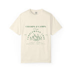 "Champs & Camps" -Camp Themed Bachelorette or Wedding Tee,  Bride Shirt, Bachelorette Party Gift, Summer Vacation Wear, [...]