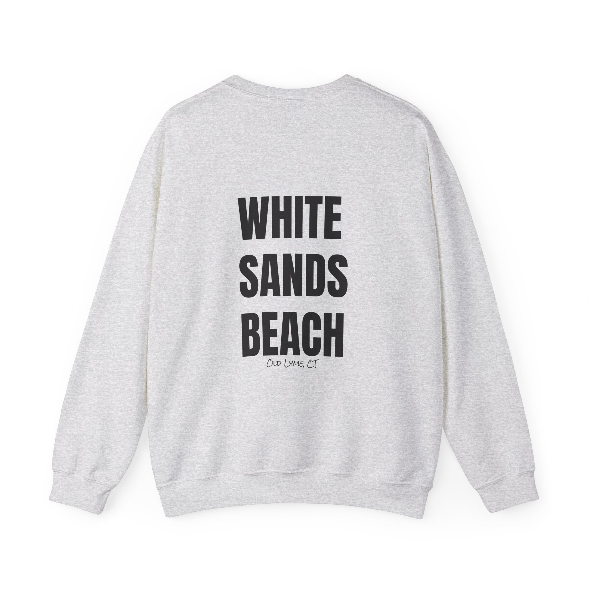 Adult- "'Catch me at"-(Front)- "White Sands Beach Old Lyme, CT"- (Back)- (No Flag) Custom Sweatshirt for location