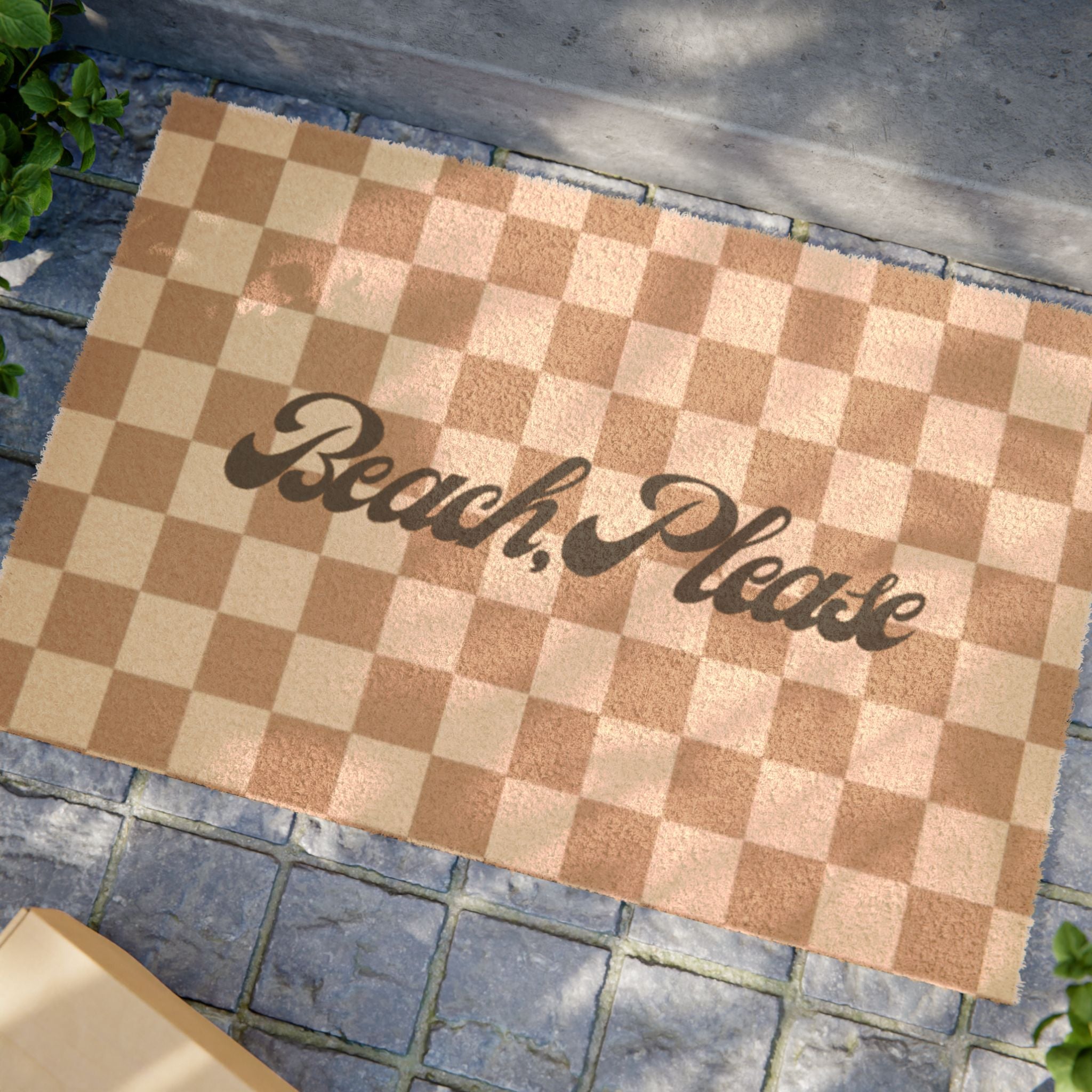 Doormat "Beach, Please"-Welcome Mat for Home, Entryway Decor, Housewarming Gift, Fall Decor, Everyday Welcome