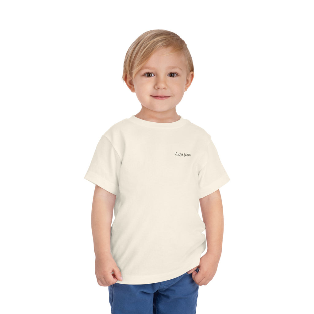 Toddler (2T-5T) - "Stay Wild" (Front) - "Stay Wild Lake Child" (Back) -Black Writing Short Sleeve Tee