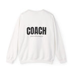 Adult- PE Teacher Crew Neck "Squad Goals" (Front)- "COACH #PhysiclEducationClub" (Back) -Crewneck Sweatshirt, Cozy Fall Apparel, Unisex Gift, Casual Style, September Vibes, Seasonal Fashion