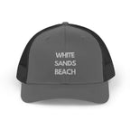 "White Sands Beach" - Snapback Trucker Cap - Perfect for Summer, Vacation, or Outdoor Events, Casual Style, Unisex Accessories, Gift Idea