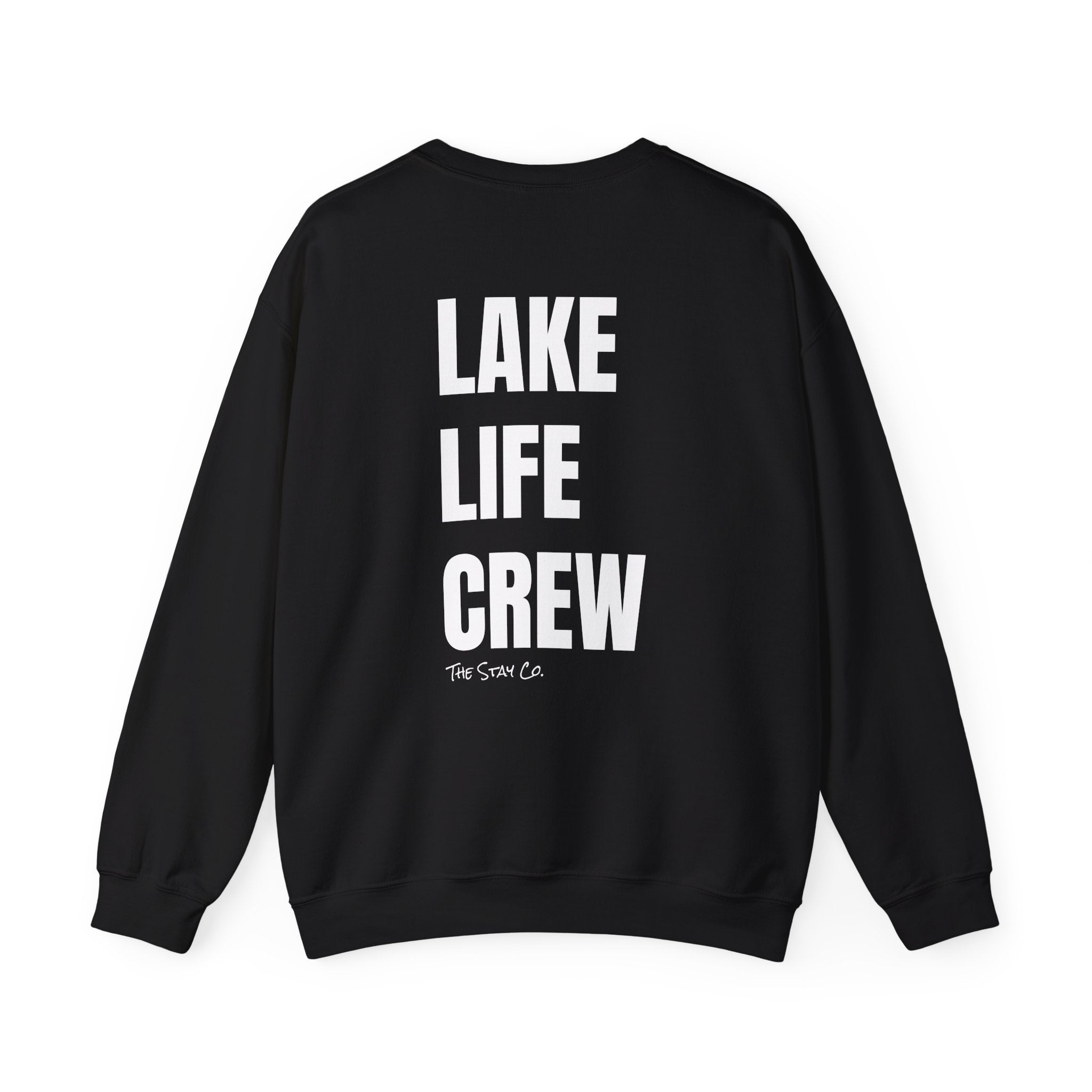 Adult- "Made For This"- (Front)  "Lake Life Crew" (Back)- White Writing- Unisex Crewneck Sweatshirt