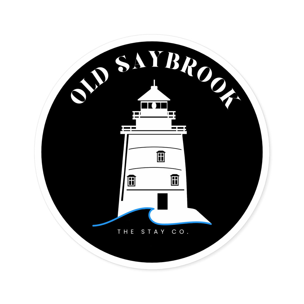 Old Saybrook Lighthouse Round Stickers