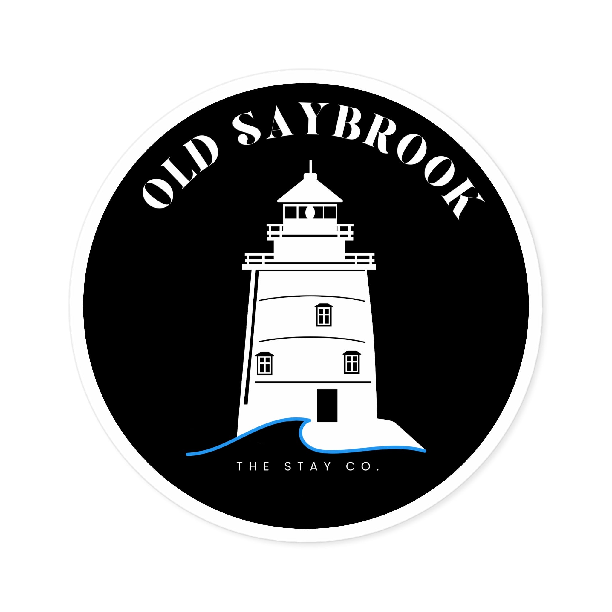 Old Saybrook Lighthouse Round Stickers