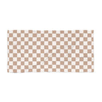 Beige Checkered Towel for Summer Fun, Perfect for Beach Days, Pool Parties, Picnics, and Gifts