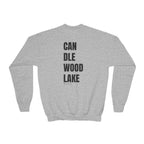 Youth-(XS-XL) "Catch Me At" (Front) "Candlewood Lake" (Back)- Unisex Crewneck Sweatshirt