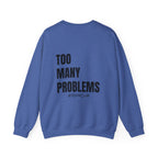 Adult- Math Teacher Crew Neck "Equation Expert" (Front)- "too Many Problems #MathClub" (Back) -Crewneck Sweatshirt, Cozy Fall Apparel, Unisex Gift, Casual Style, September Vibes, Seasonal Fashion