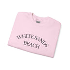 Adult- "White Sands Beach" - Black Writing- Unisex Crewneck Sweatshirt