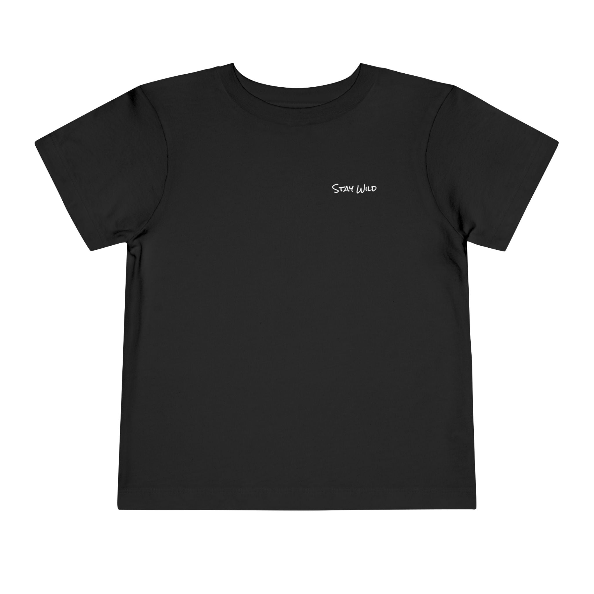Toddler (2T-5T) - "Stay Wild" (Front) 'Walk. Run. Wakeboard. '(Back)- White Writing, Short Sleeve Tee
