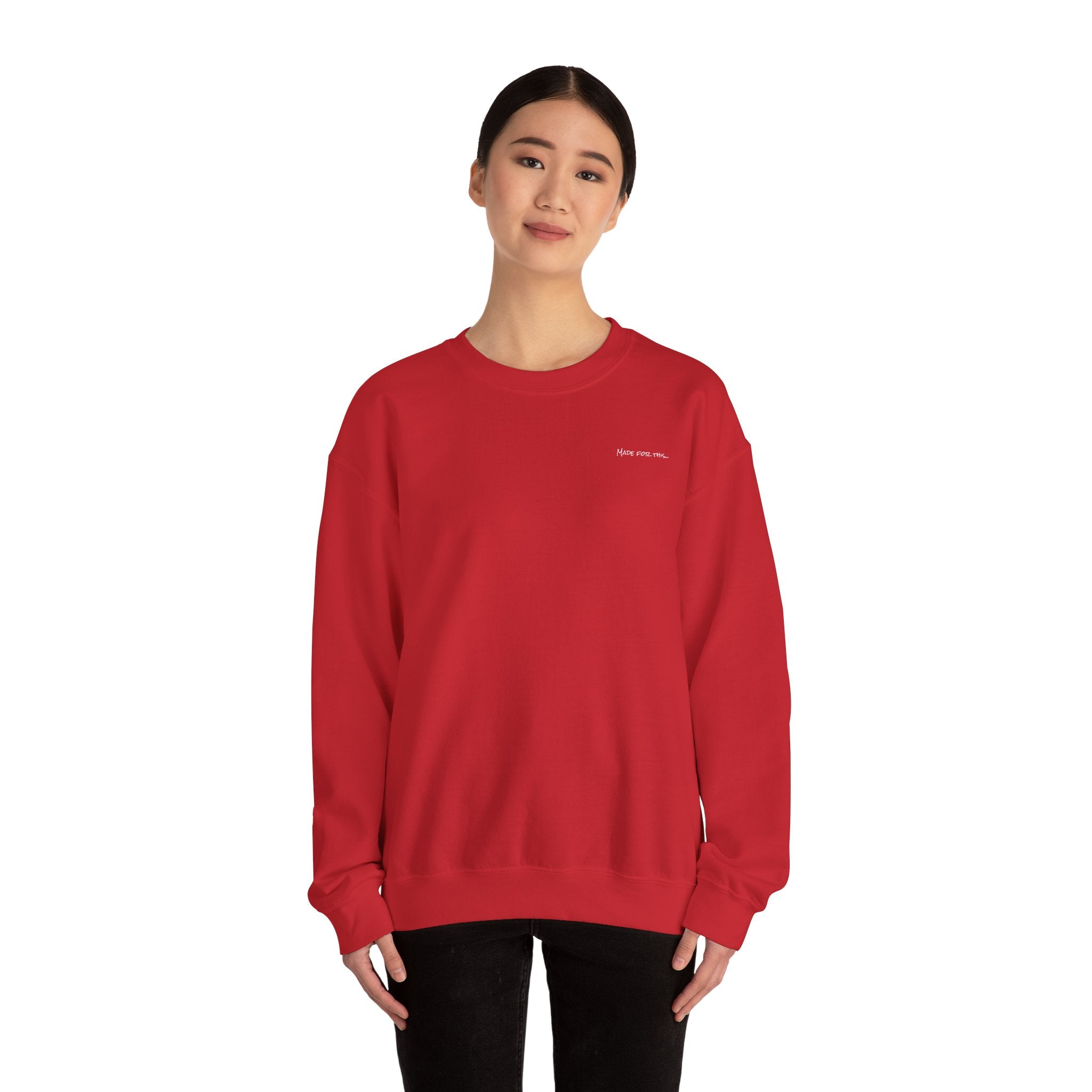 Adult- "Made For This"- (Front)  "Lake Life Crew" (Back)- White Writing- Unisex Crewneck Sweatshirt