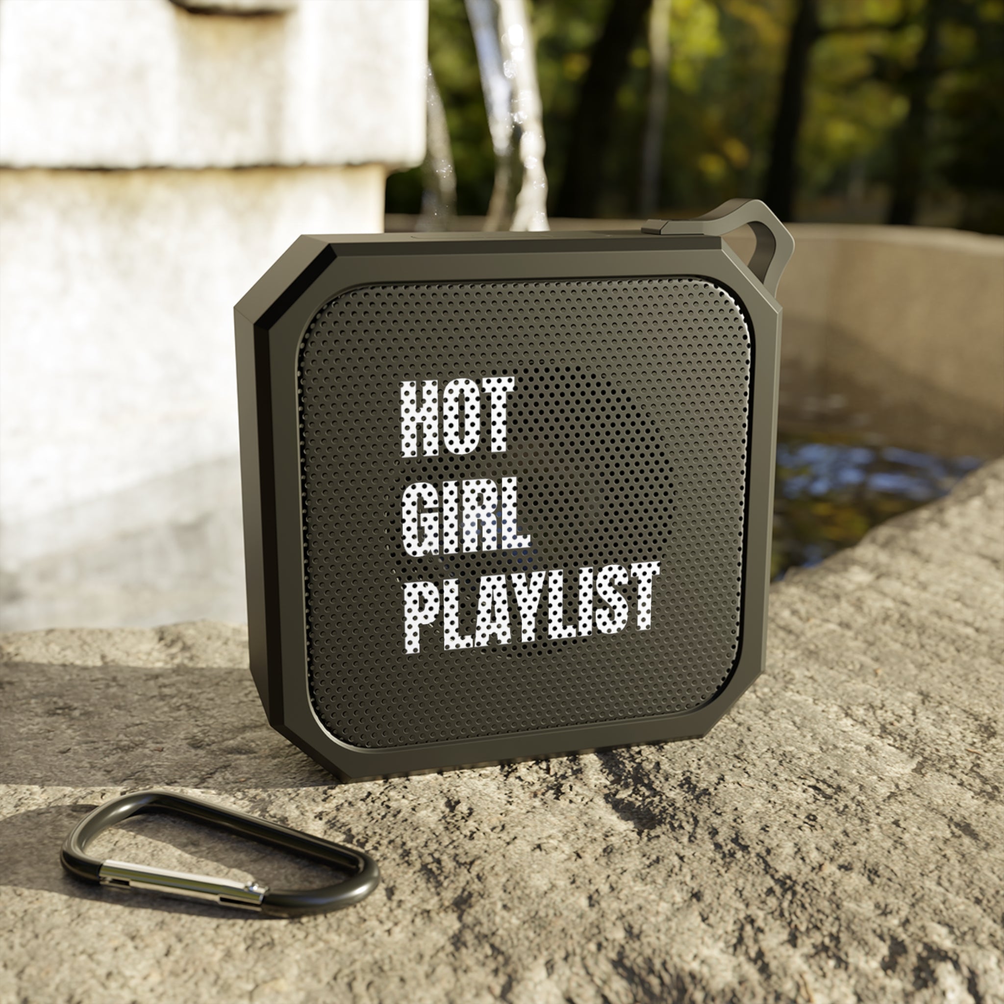 "Hot Girl Playlist" -Outdoor Bluetooth Speaker, Bachelorettes, Girls Trips, Portable Speaker, Waterproof Speaker, Music on the Go, Gift for Music Lovers