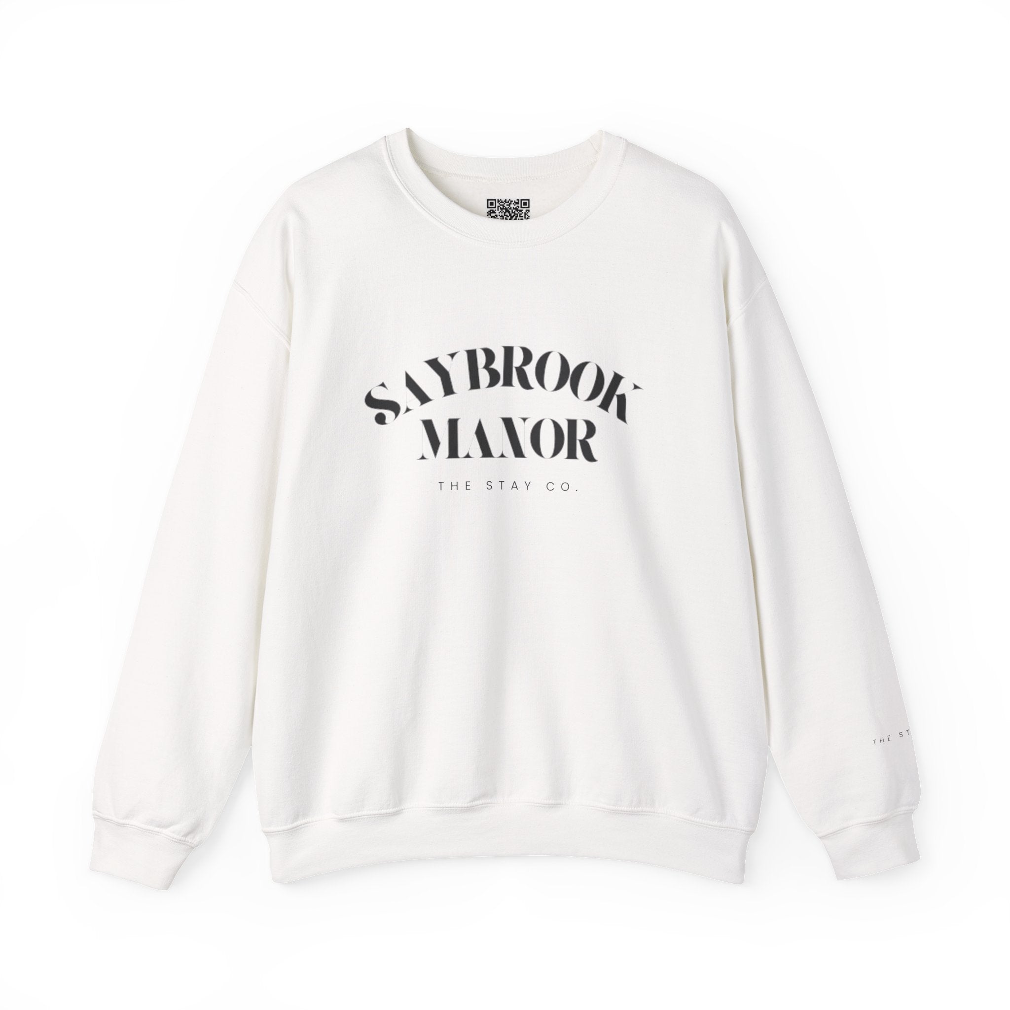 Adult Crewneck-Saybrook Manor with Logo on Back- Black Writing