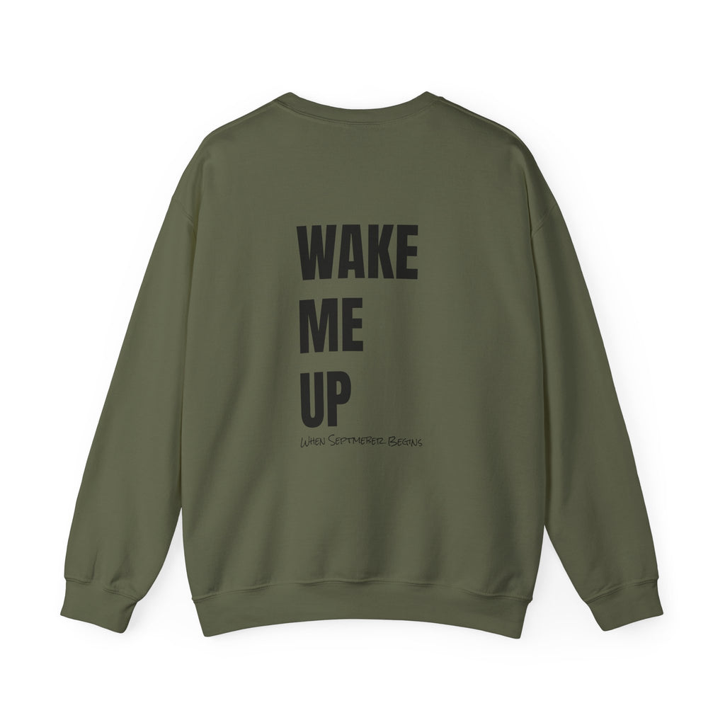 Adult- Teacher Crew Neck " Do Not Disturb" (Front)  "Wake Me Up- When September Begins" (Back) -Crewneck Sweatshirt, Cozy Fall Apparel, Unisex Gift, Casual Style, September Vibes, Seasonal Fashion