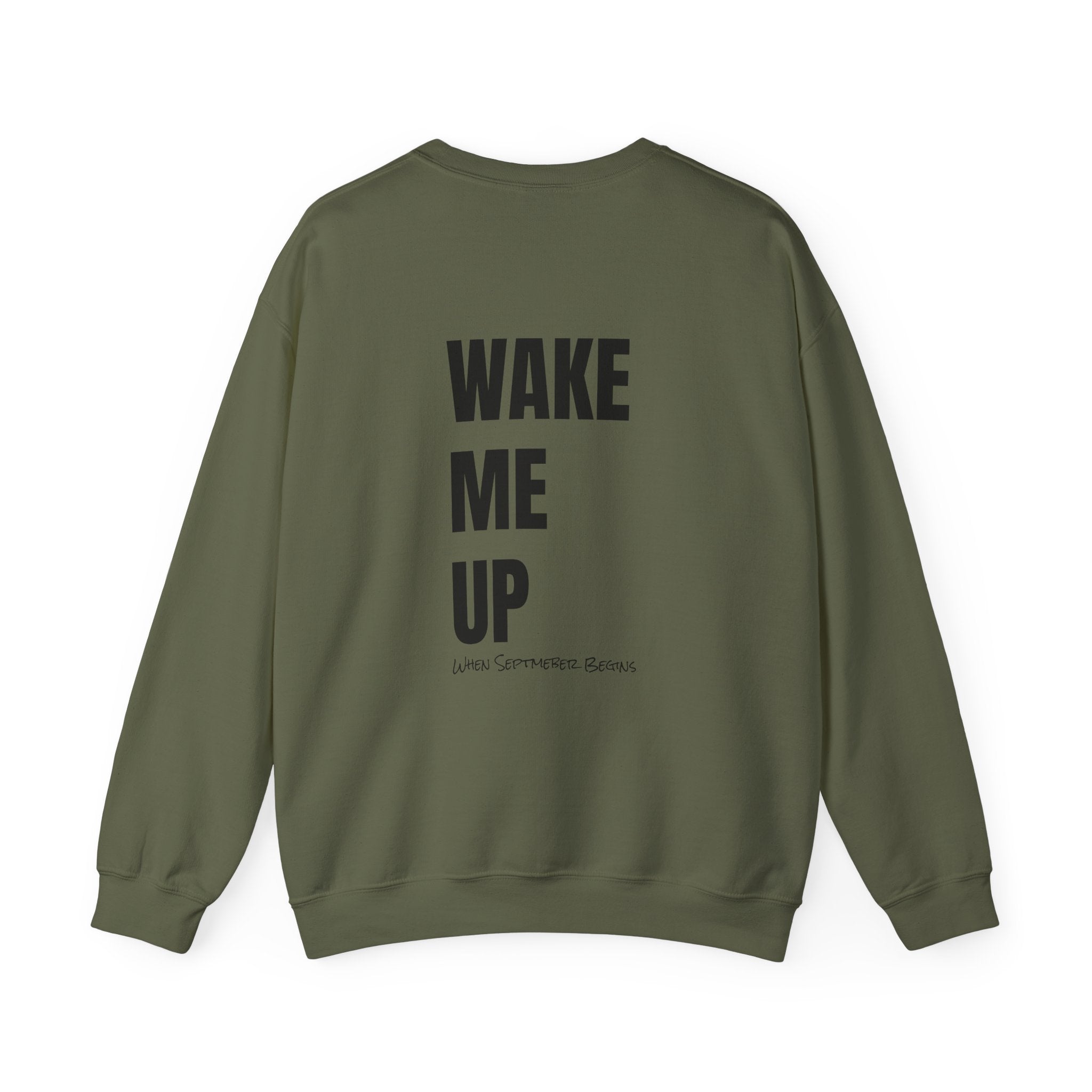 Adult- Teacher Crew Neck " Do Not Disturb" (Front)  "Wake Me Up- When September Begins" (Back) -Crewneck Sweatshirt, Cozy Fall Apparel, Unisex Gift, Casual Style, September Vibes, Seasonal Fashion