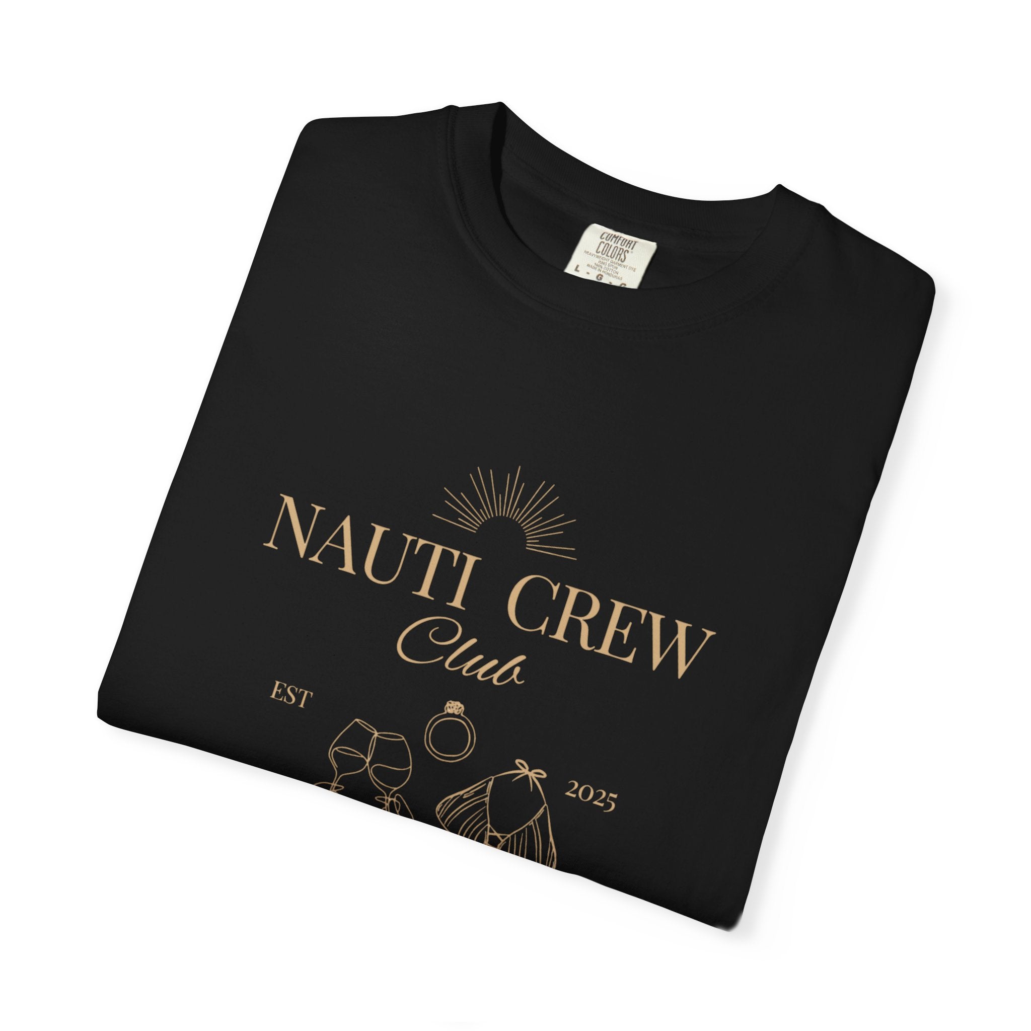 Matching "Nauti Crew-Best Mates" -T-Shirt, Pefect for Bachelorette and Wedding Parties- Unisex Vacation Top, Sailor Humor Apparel