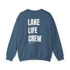 Adult- "Made For This"- (Front)  "Lake Life Crew" (Back)- White Writing- Unisex Crewneck Sweatshirt
