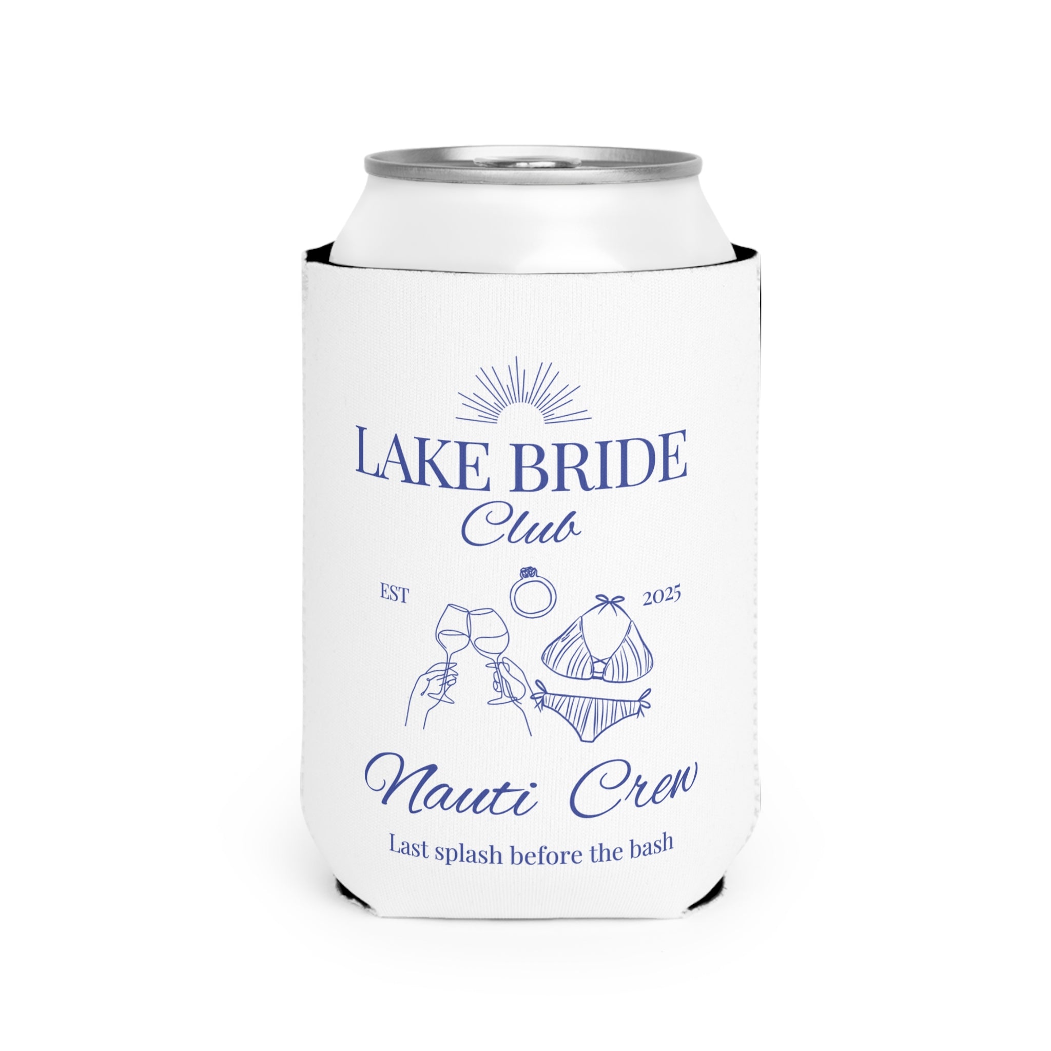 Matching "Lake Bride Club" Koozie - - Perfect for Bachelorette and Wedding Parties, Beach Weddings, Summer Celebrations, Nautical Themes, Customizable [...]