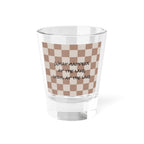 “What happens at the lake, stays at the lake”-Lake Getaway Shot Glass – 5oz Glass with Wavy Design & Fun Quote