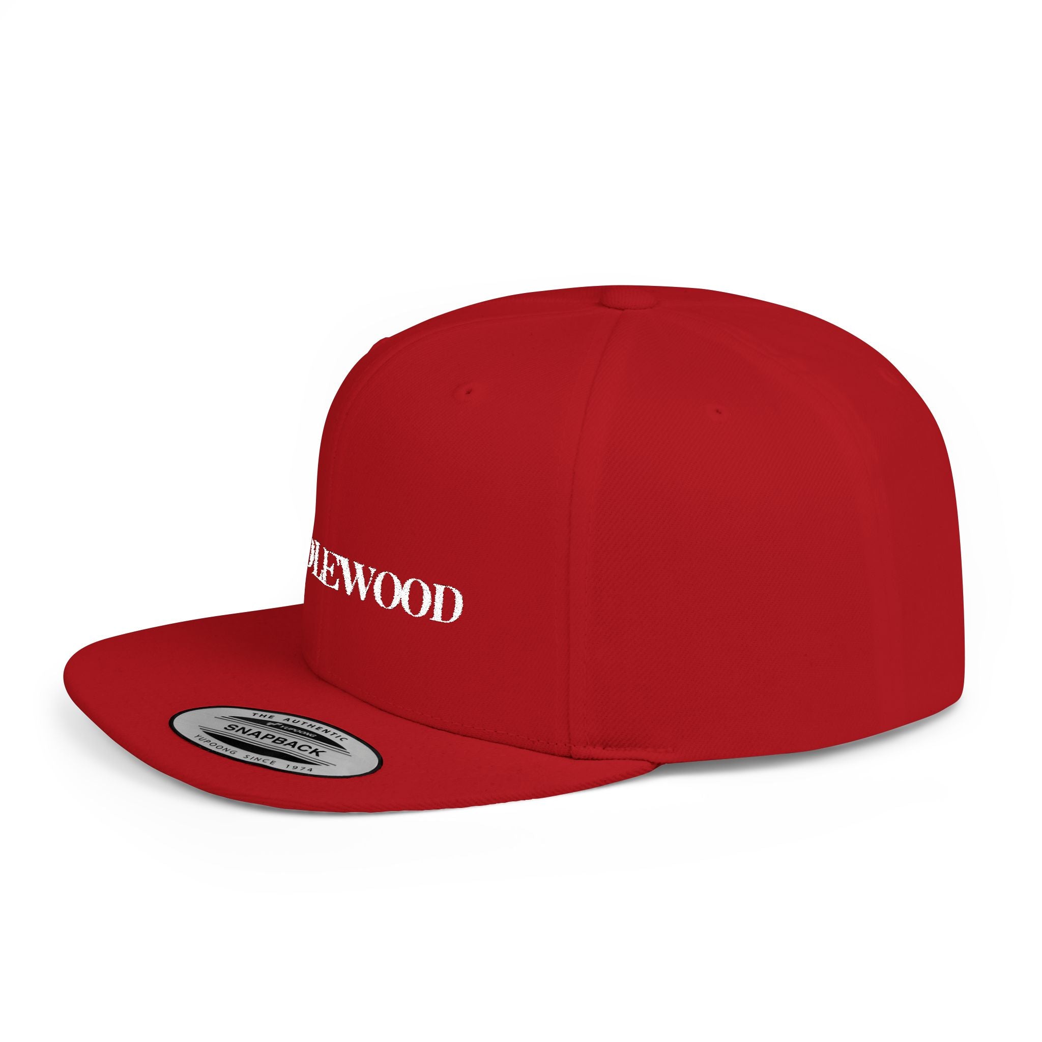 Embroidered Snackback Cap-"Candlewood"- In White Writing-Casual Hat, Outdoor Apparel, Summer Fashion, Gift for Him/Her, Festival Accessory