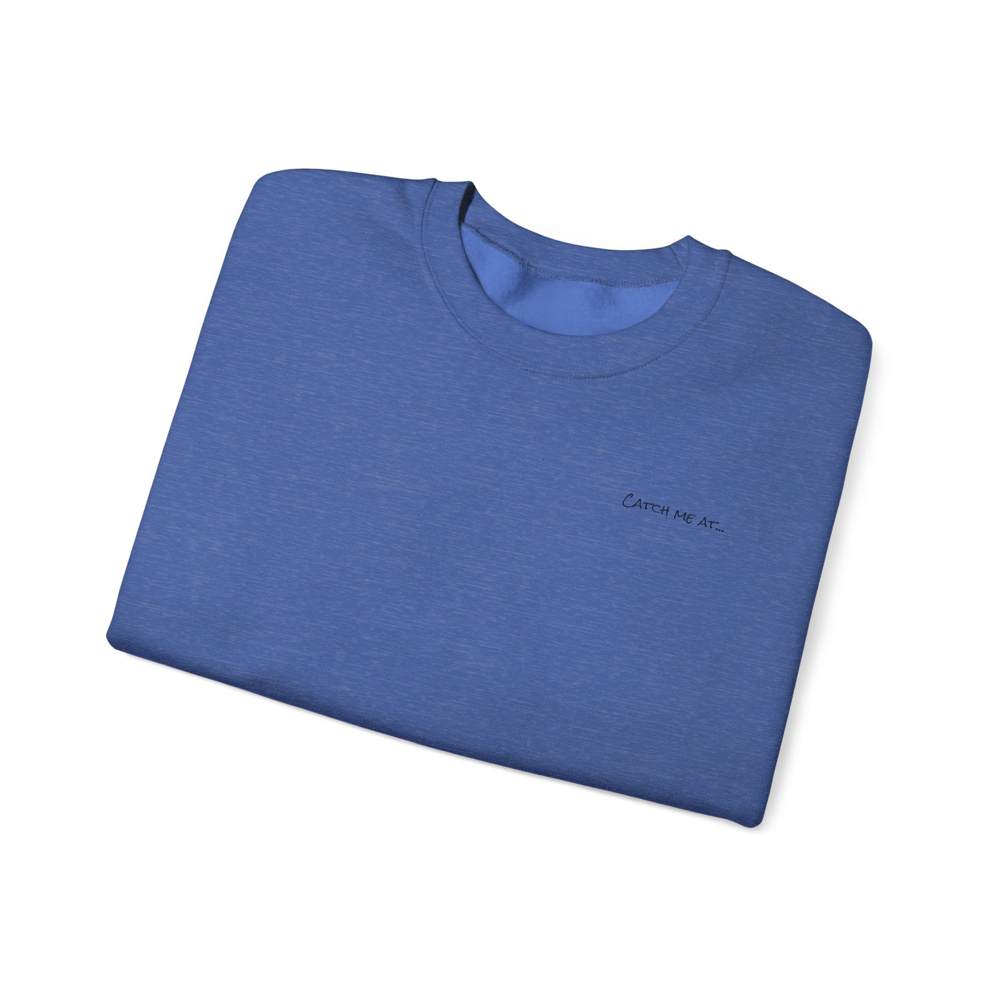 Adult- "'Catch me at"-(Front)- "White Sands Beach Old Lyme, CT"- (Back)- (No Flag) Custom Sweatshirt for location