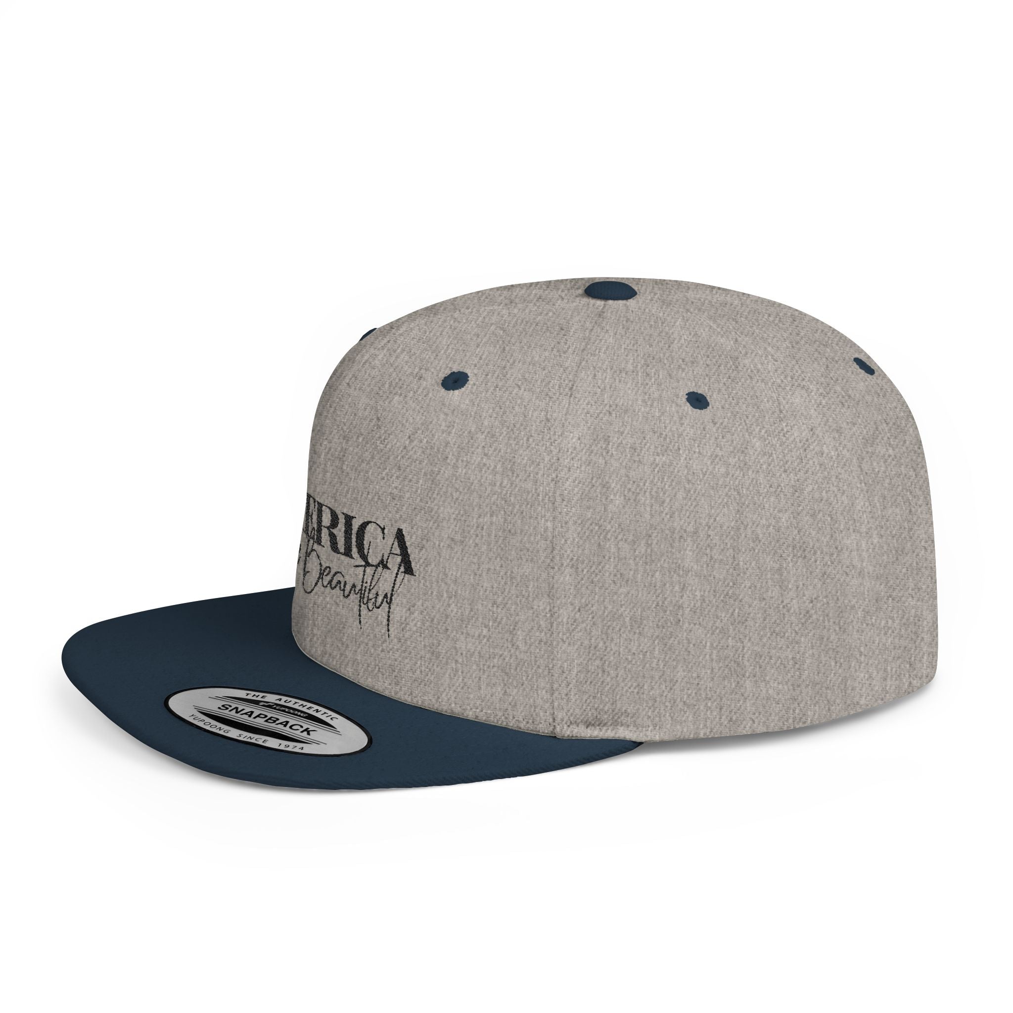 Embroidered Snackback Cap-"America The Beautiful"- Casual Hat, Outdoor Apparel, Summer Fashion, Gift for Him/Her, Festival Accessory