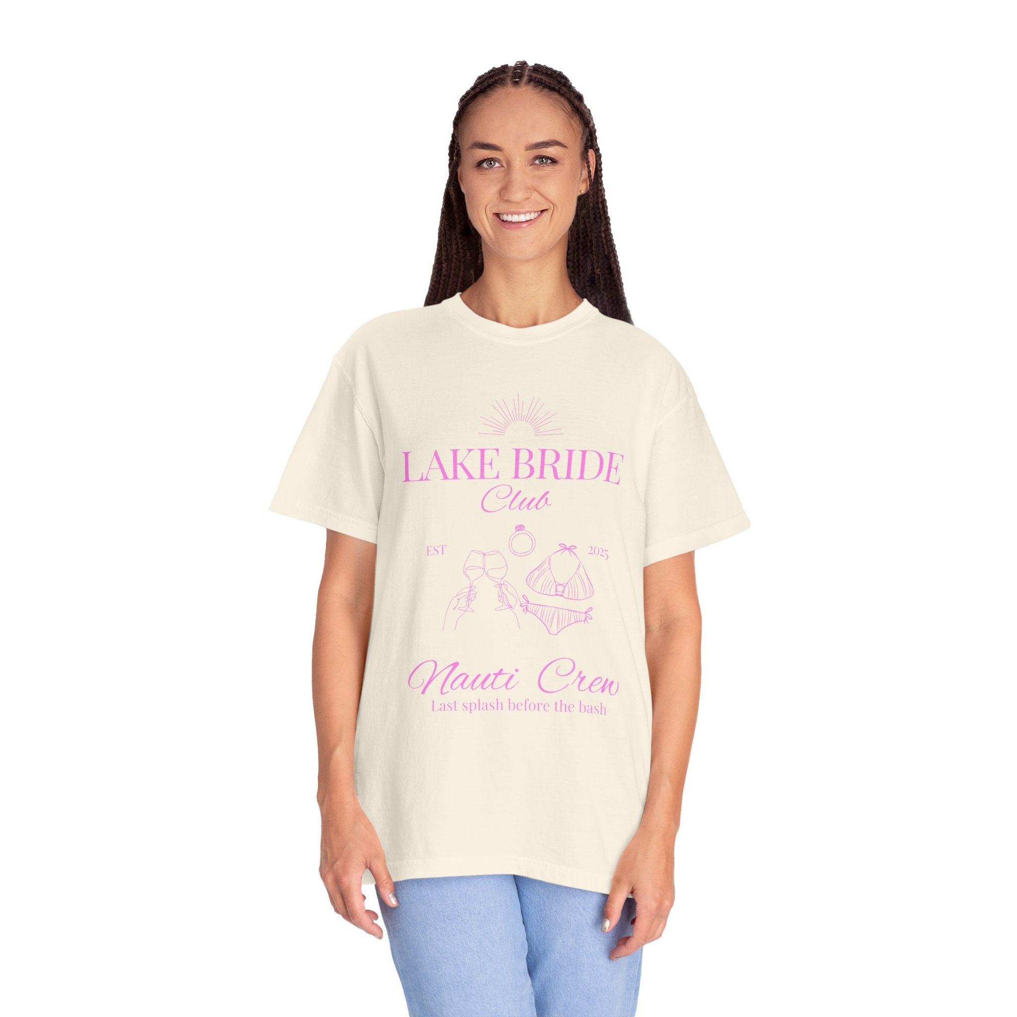 "Lake Bride " Unisex T-Shirt, Bridal Party Gift, Bachelorette and wedding parties, Bachelorette Weekend Tee, Nautical Theme Shirt