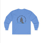 Old Saybrook Long Sleeve Tee With Light House on Back- Black Writing