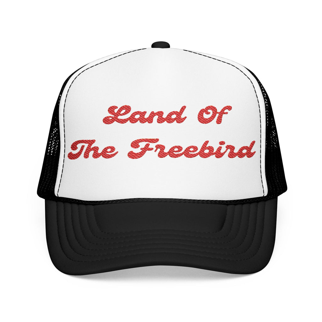 "Land of the Freebird"- Foam Trucker Hat, Embroidered Cap, BBQ Hat, Perfect Gift for Grilling Enthusiasts, Summer BBQ Accessory, Fun Party Hat
