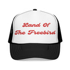 "Land of the Freebird"- Foam Trucker Hat, Embroidered Cap, BBQ Hat, Perfect Gift for Grilling Enthusiasts, Summer BBQ Accessory, Fun Party Hat