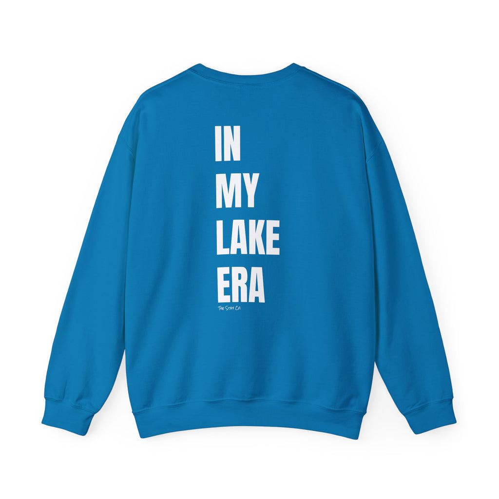 Adult- "Born for this"- (Front)  "In My Lake Era" (Back)- White Writing- Unisex Crewneck Sweatshirt