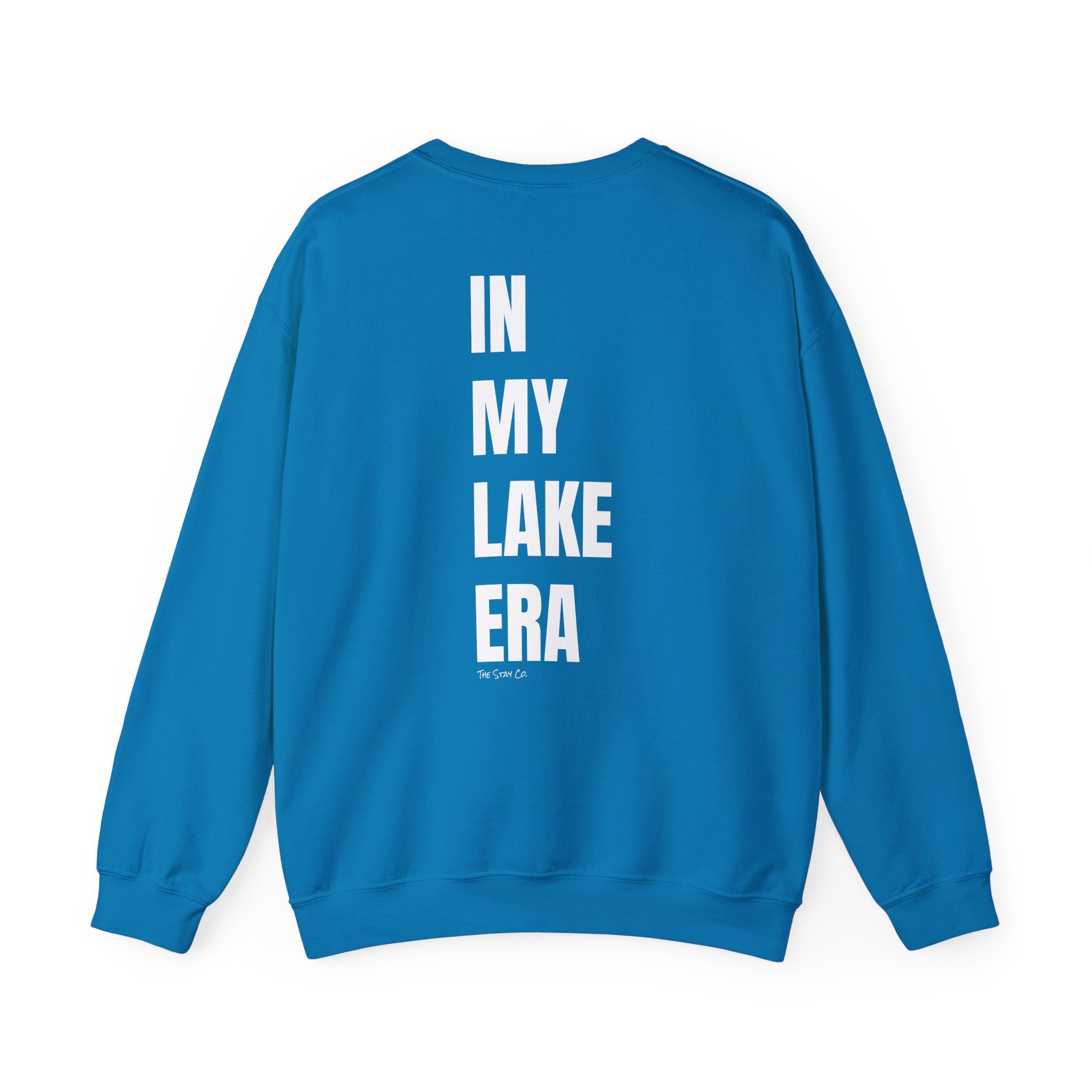 Adult- "Born for this"- (Front)  "In My Lake Era" (Back)- White Writing- Unisex Crewneck Sweatshirt