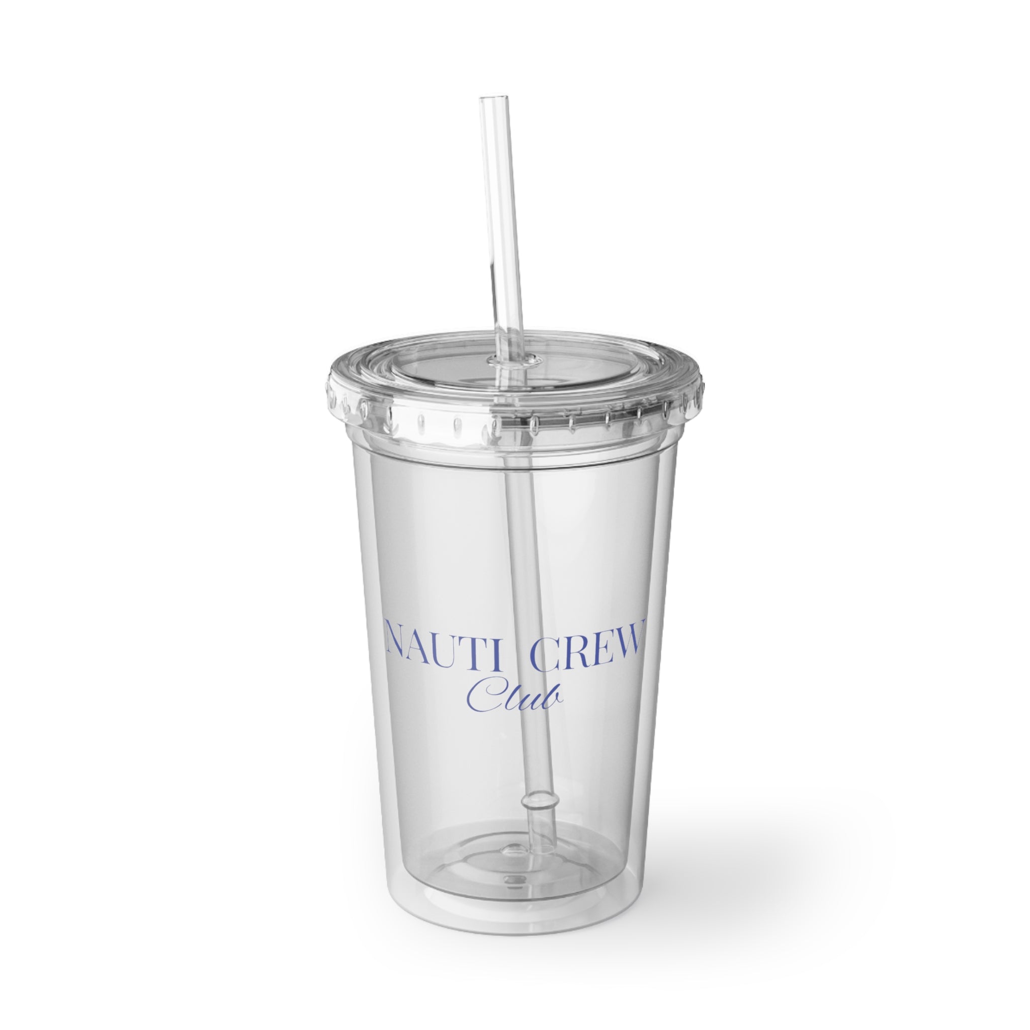 ''Nauti Crew Club" - Acrylic Cup- Great for Bachelorettes or wedding parties- Stylish Travel Tumbler for Everyday Use, Eco-Friendly Beverage Container, Ideal for Gifts & Parties