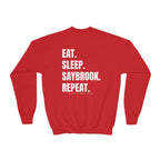 Youth-(XS-XL) Crewneck-Saybrook Association Logo On Front- "EAT. SLEEP. SAYBROOK. REPEAT." On Back