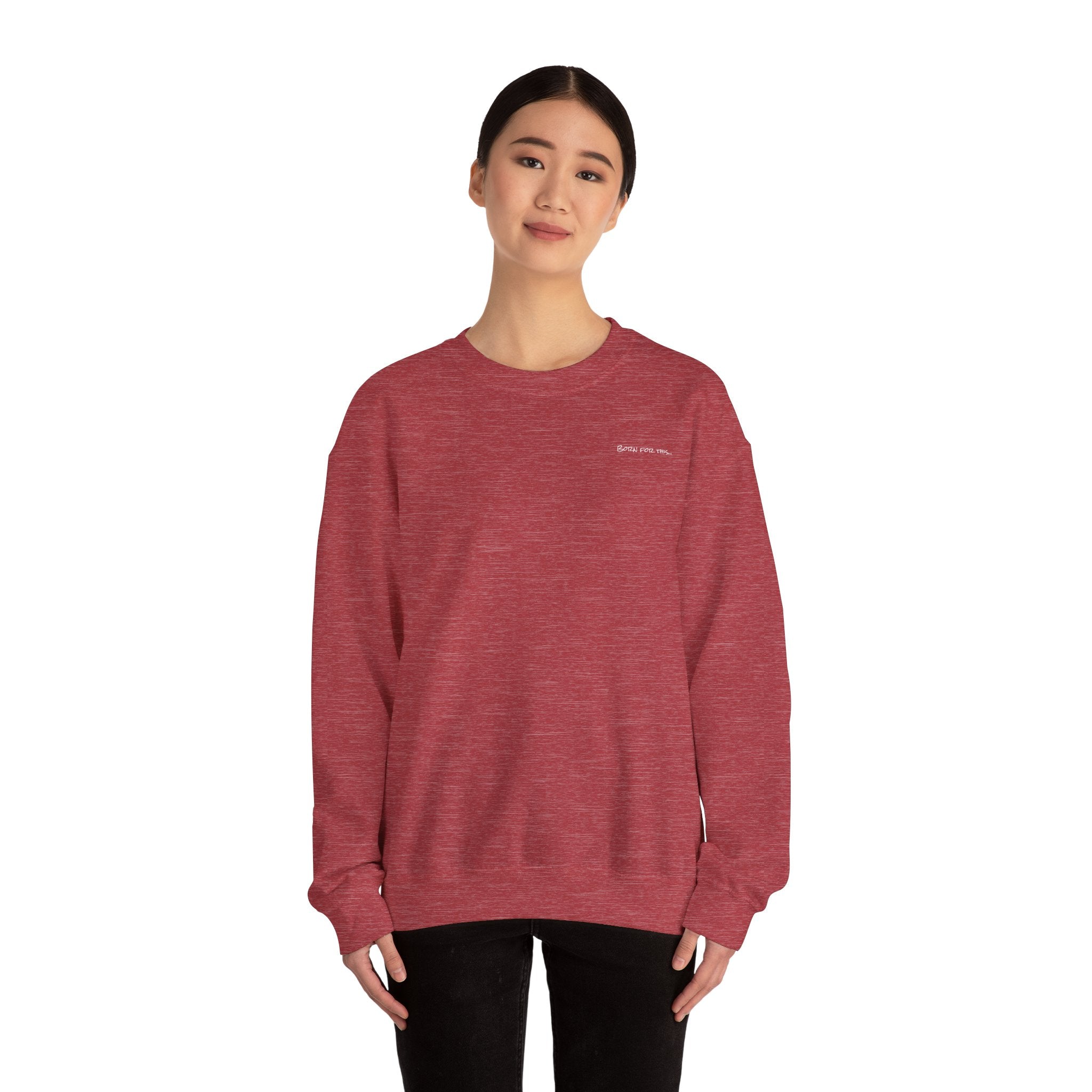 Adult- "Born for this"- (Front)  "In My Lake Era" (Back)- White Writing- Unisex Crewneck Sweatshirt