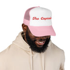 "The Captain"- Foam Trucker Hat, Embroidered Cap, BBQ Hat, Perfect Gift for Grilling Enthusiasts, Summer BBQ Accessory, Fun Party Hat