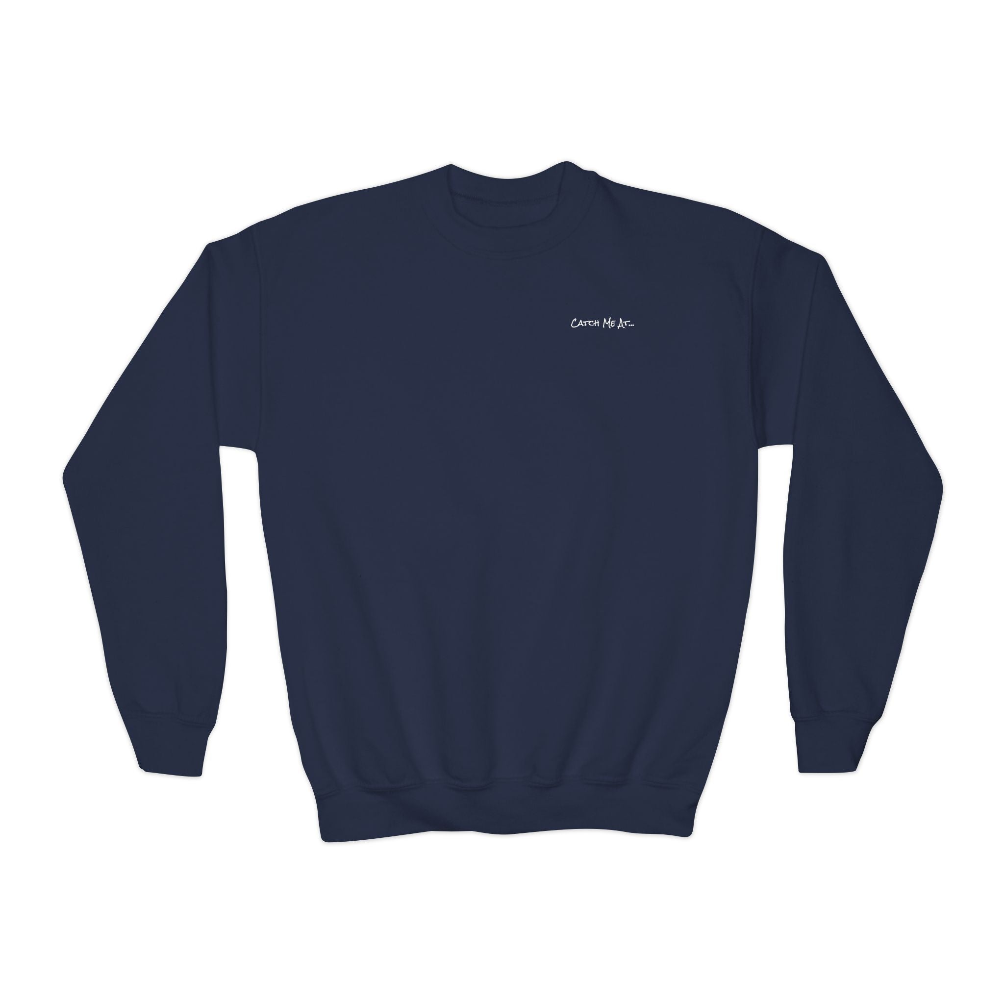 Youth-(XS-XL) "Catch Me At" (Front) "Candlewood Lake" (Back)- Unisex Crewneck Sweatshirt