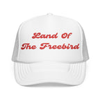 "Land of the Freebird"- Foam Trucker Hat, Embroidered Cap, BBQ Hat, Perfect Gift for Grilling Enthusiasts, Summer BBQ Accessory, Fun Party Hat