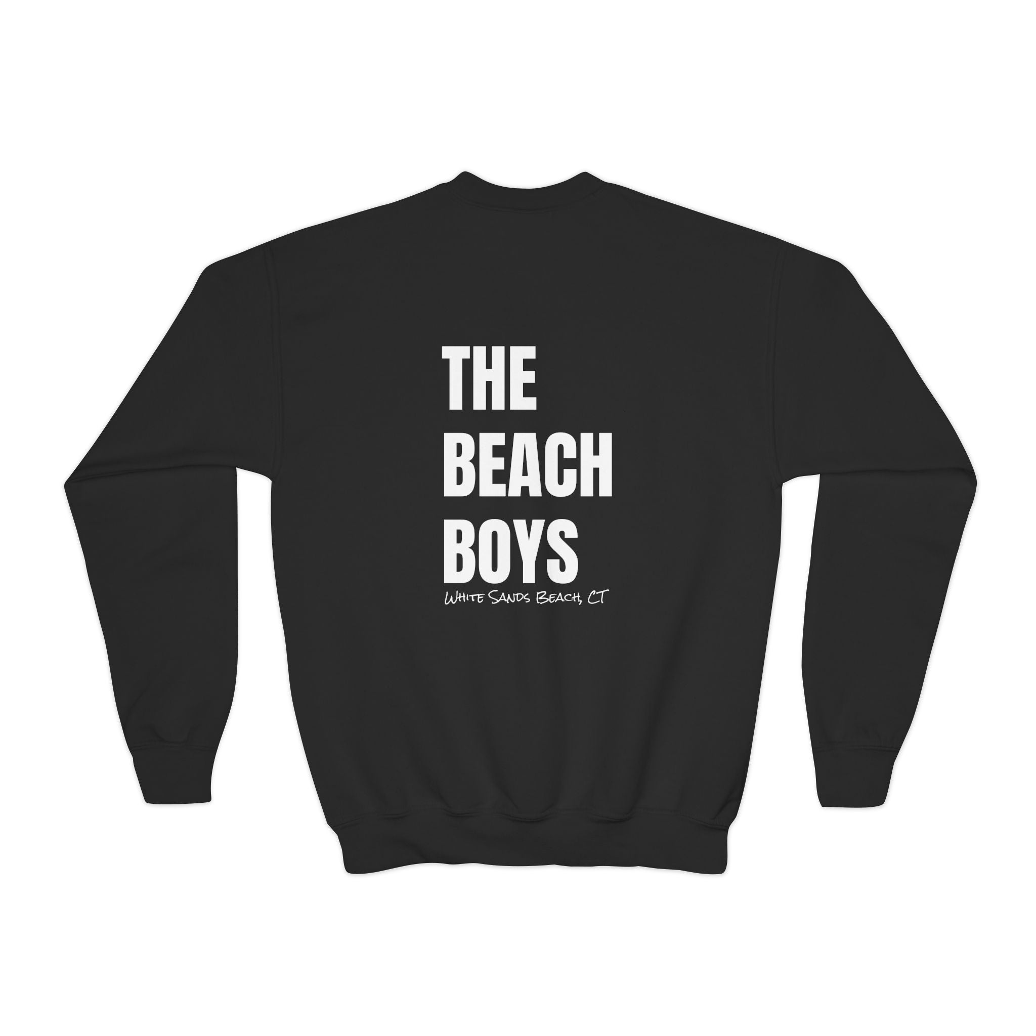 Youth- Beach Sweatshirt for Boys- In White Writing Youth Crewneck