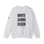 Adult- "Salty AF..." (Front) "White Sands Beach -Old Lyme, CT" (Back) With Flag on Sleeve- Unisex Crewneck
