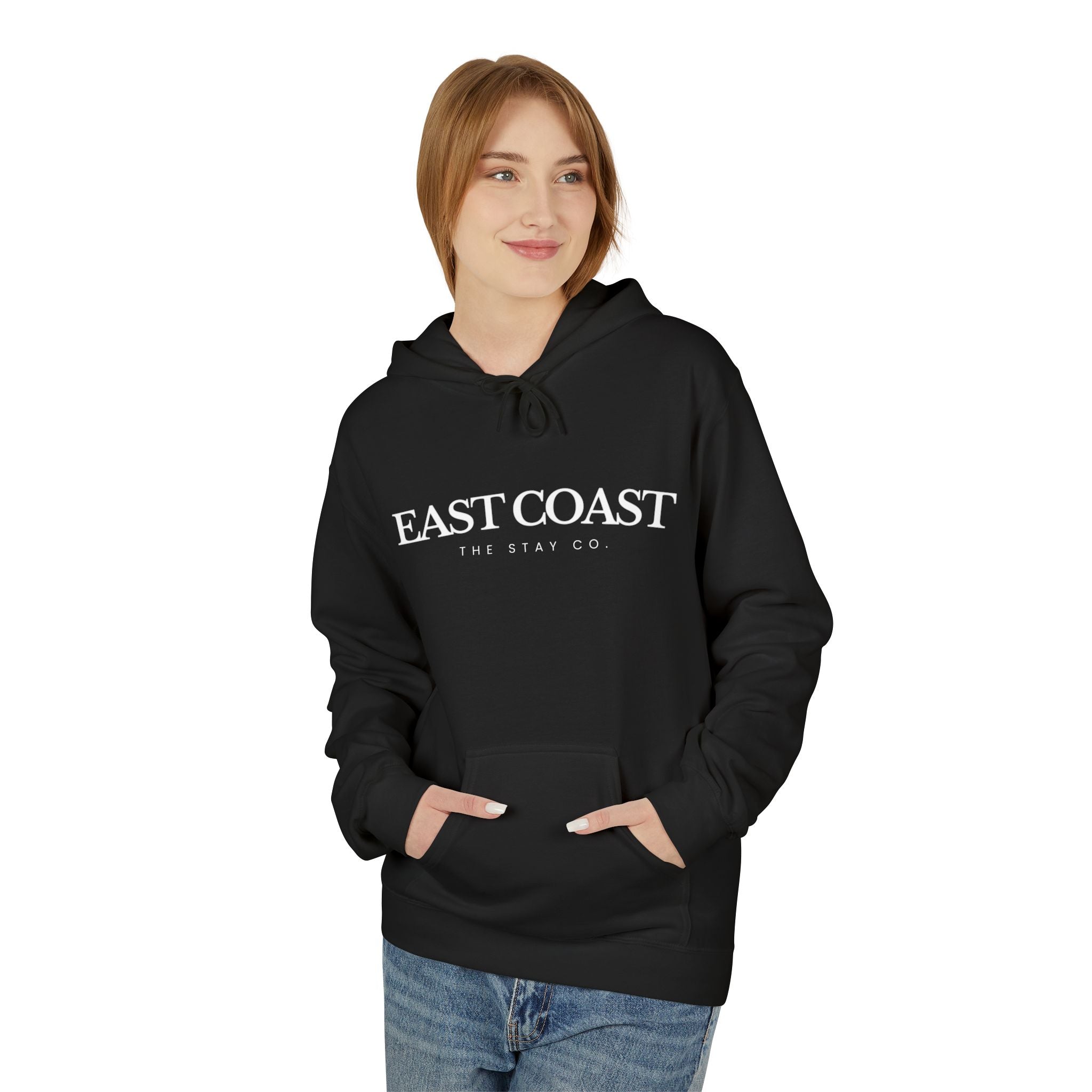 Adult-East Coast - White Writing Hoodie
