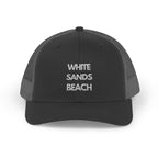 "White Sands Beach" - Snapback Trucker Cap - Perfect for Summer, Vacation, or Outdoor Events, Casual Style, Unisex Accessories, Gift Idea