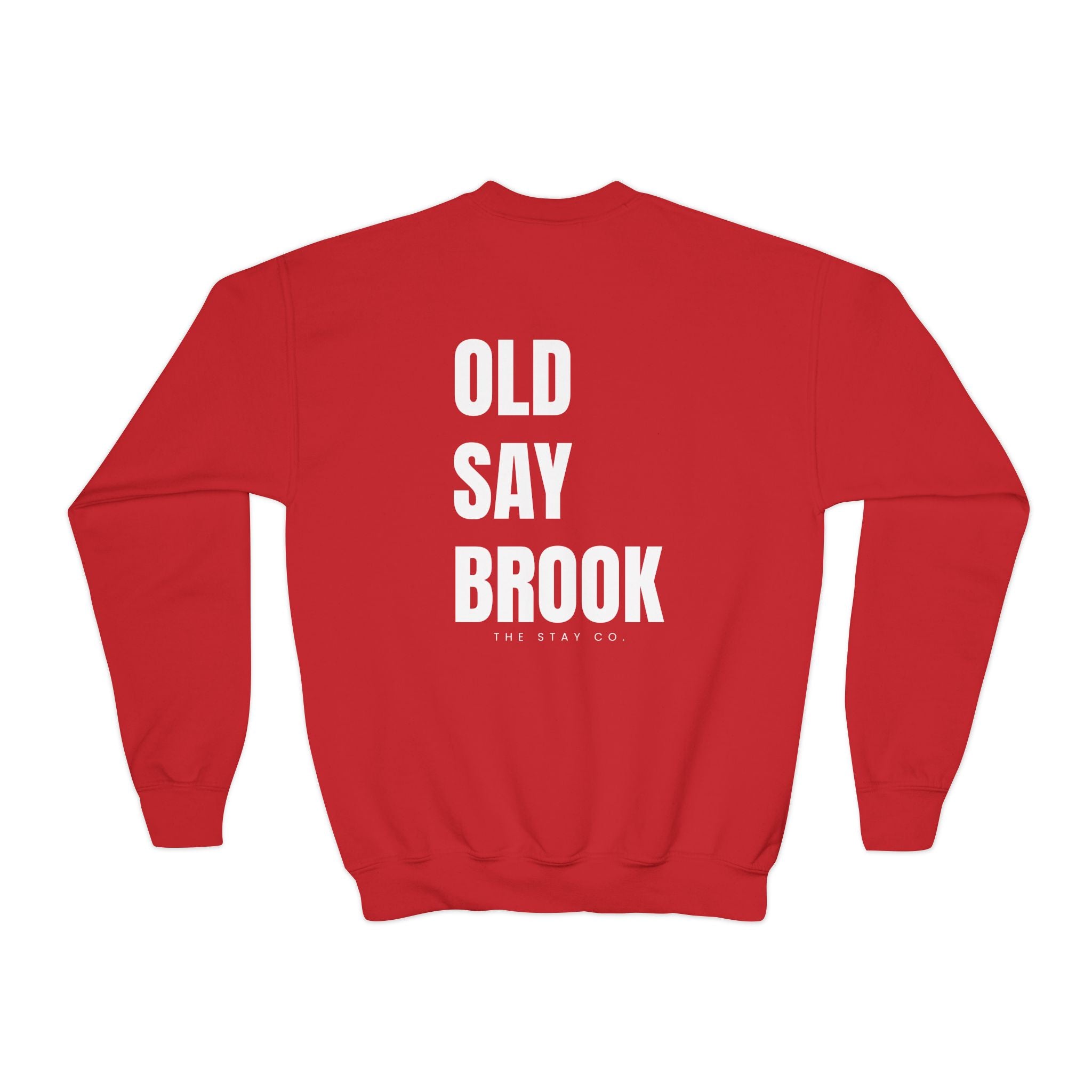 Youth-(XS-XL) Old Saybrook Crewneck With Association Logo On Front- White Writing