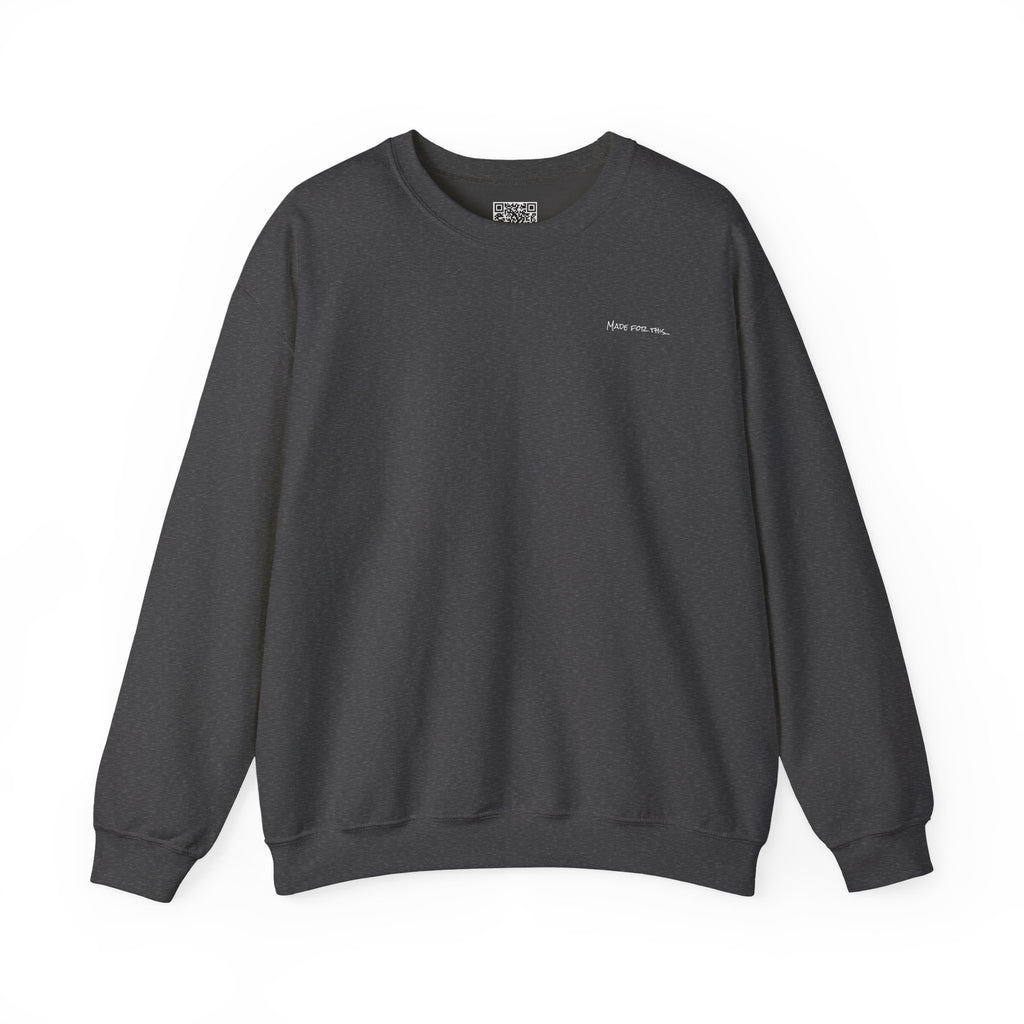 Adult- "Made For This"- (Front)  "Lake Life Crew" (Back)- White Writing- Unisex Crewneck Sweatshirt