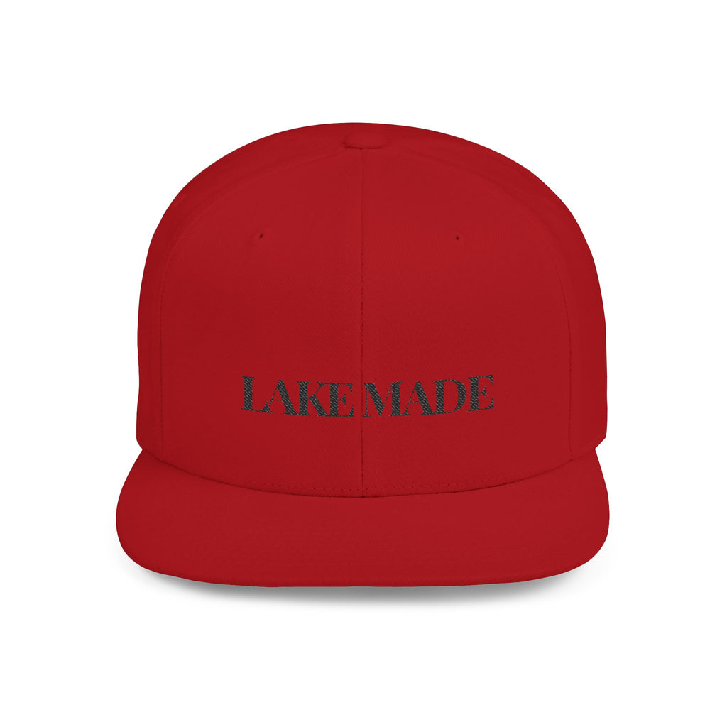 Embroidered Snackback Cap-"Lake Made"- Casual Hat, Outdoor Apparel, Summer Fashion, Gift for Him/Her, Festival Accessory