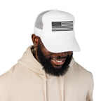 Flag- Foam Trucker Hat, Embroidered Cap, BBQ Hat, Perfect Gift for Grilling Enthusiasts, Summer BBQ Accessory, Fun Party Hat