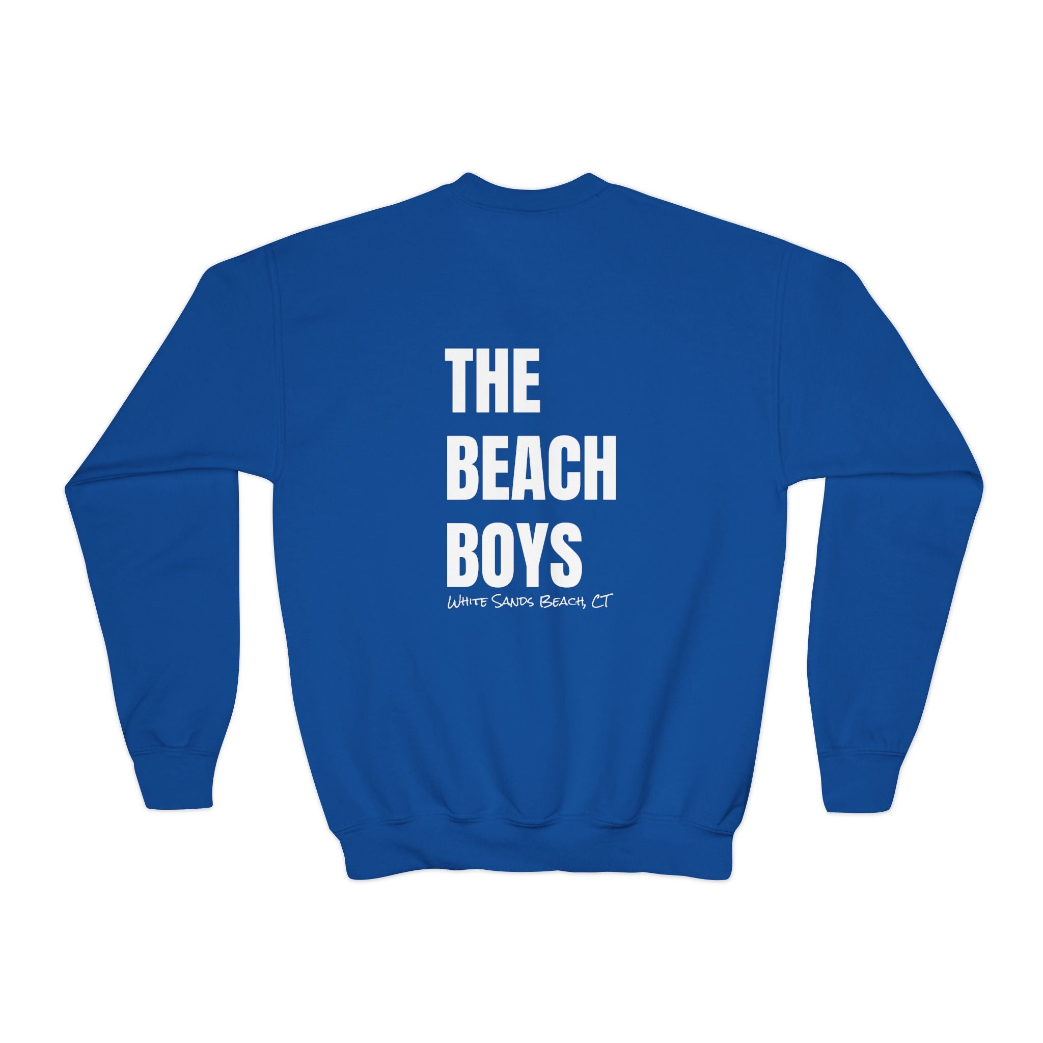 Youth- Beach Sweatshirt for Boys- In White Writing Youth Crewneck