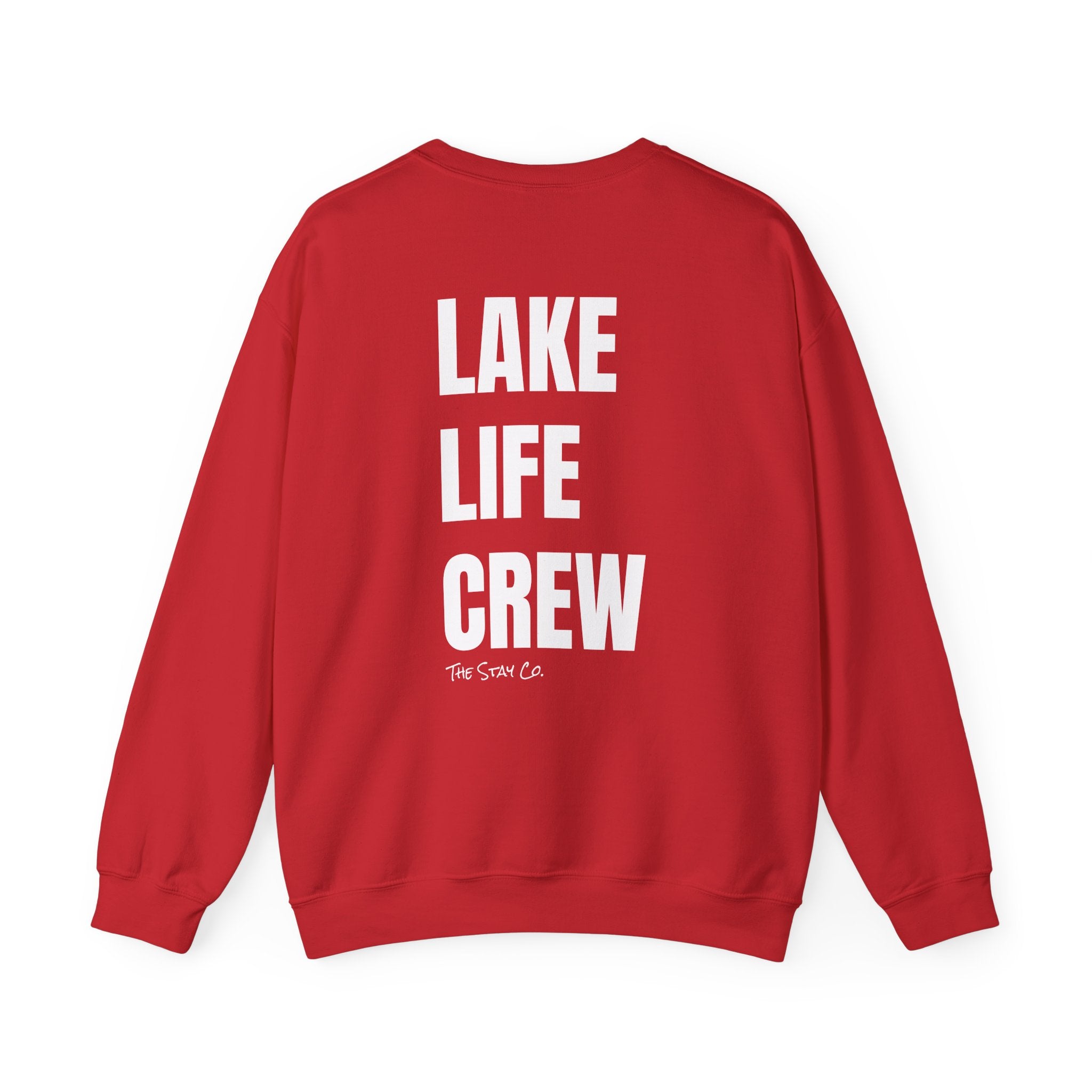Adult- "Made For This"- (Front)  "Lake Life Crew" (Back)- White Writing- Unisex Crewneck Sweatshirt